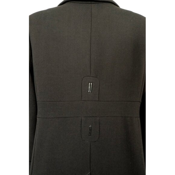 NWOT Anya Hindmarch black wool midi peacoat Sz S - Picture 7 of 14